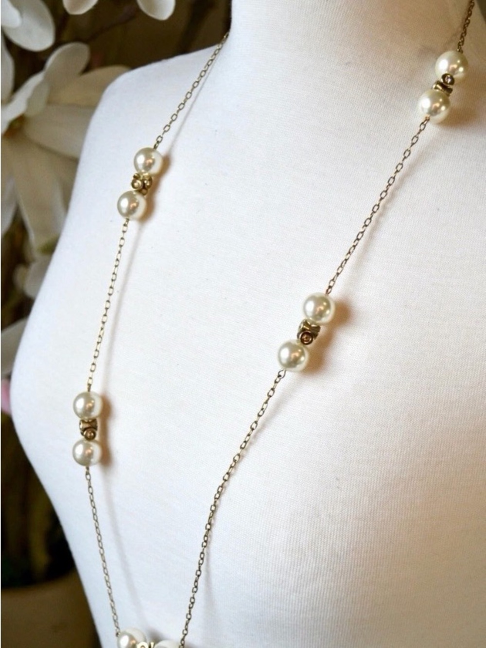 J.Crew Pearl Cluster Necklace (36”)